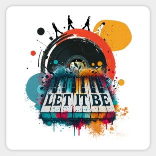 Let it Be Piano Sticker